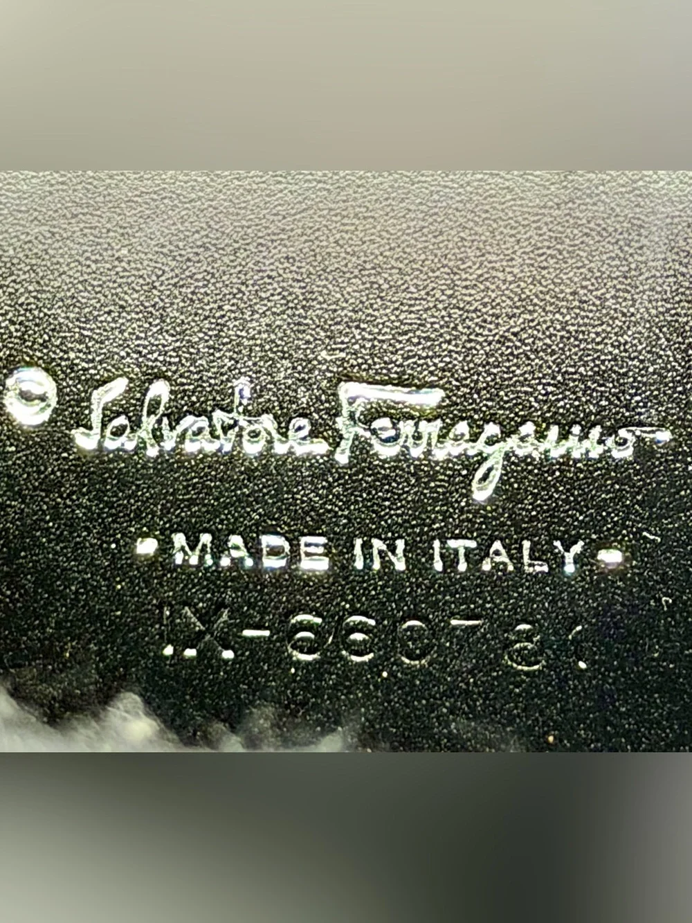 PRE LOVED Salvatore Ferragamo Gancini-embossed mini pouch